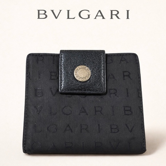BVLGARI Handbags - Authentic Bvlgari Logo Mania canvas bi-fold wallet in black